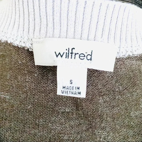 ARITZIA WILFRED LONG TAUPE V NECK  SWEATER SIZE SMALL - Picture 8 of 9